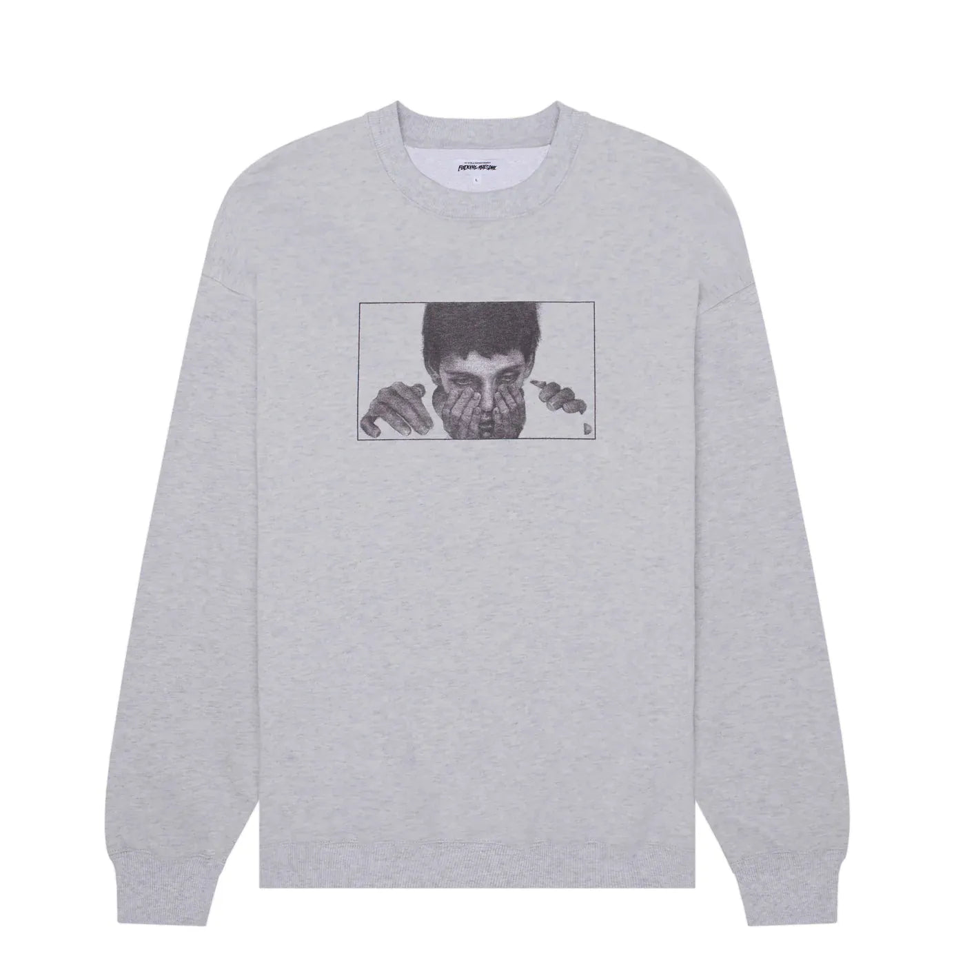 Fucking Awesome Safe Place Crewneck Heather Grey - ARROW & BEAST