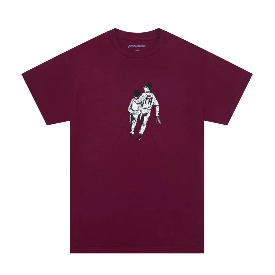 Fucking Awesome The Walk Tee Maroon