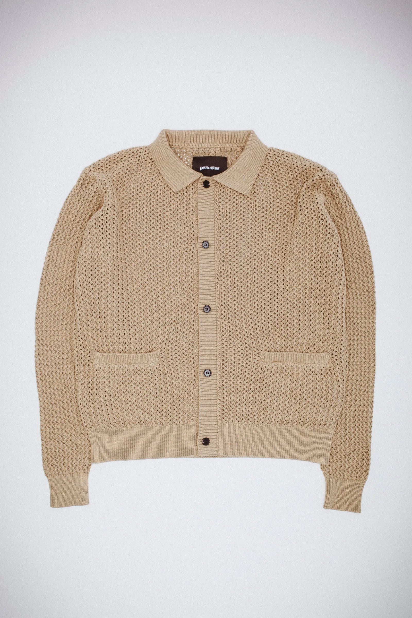 Fucking Awesome - Encyclopedia Button Up Sweater - Brown - ARROW & BEAST