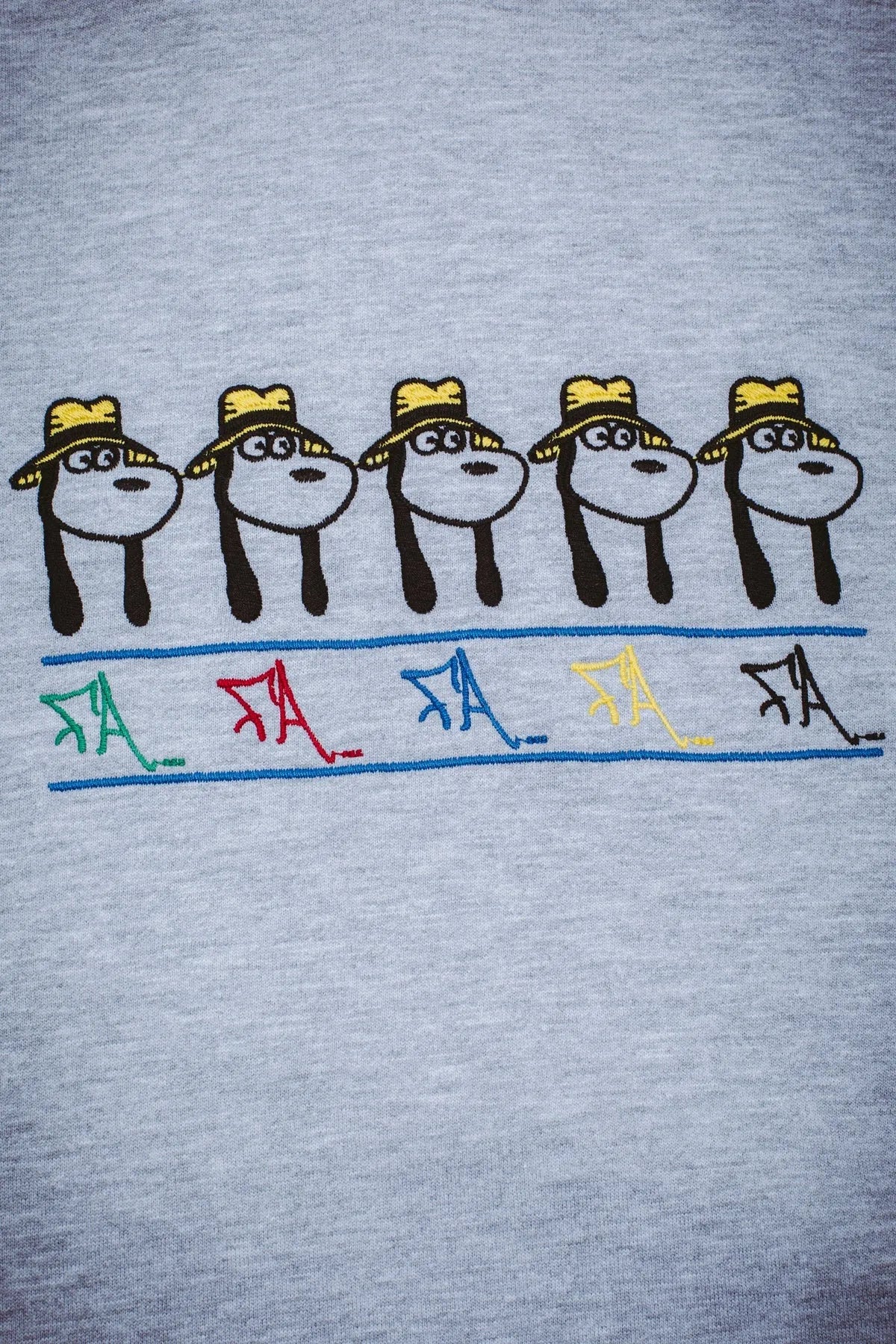 Fucking Awesome Spike Repeat Embroidered Hoodie Grey Heather - ARROW & BEAST