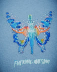 Fucking Awesome Butterfly Short Sleeve Tee Stone Blue - ARROW & BEAST