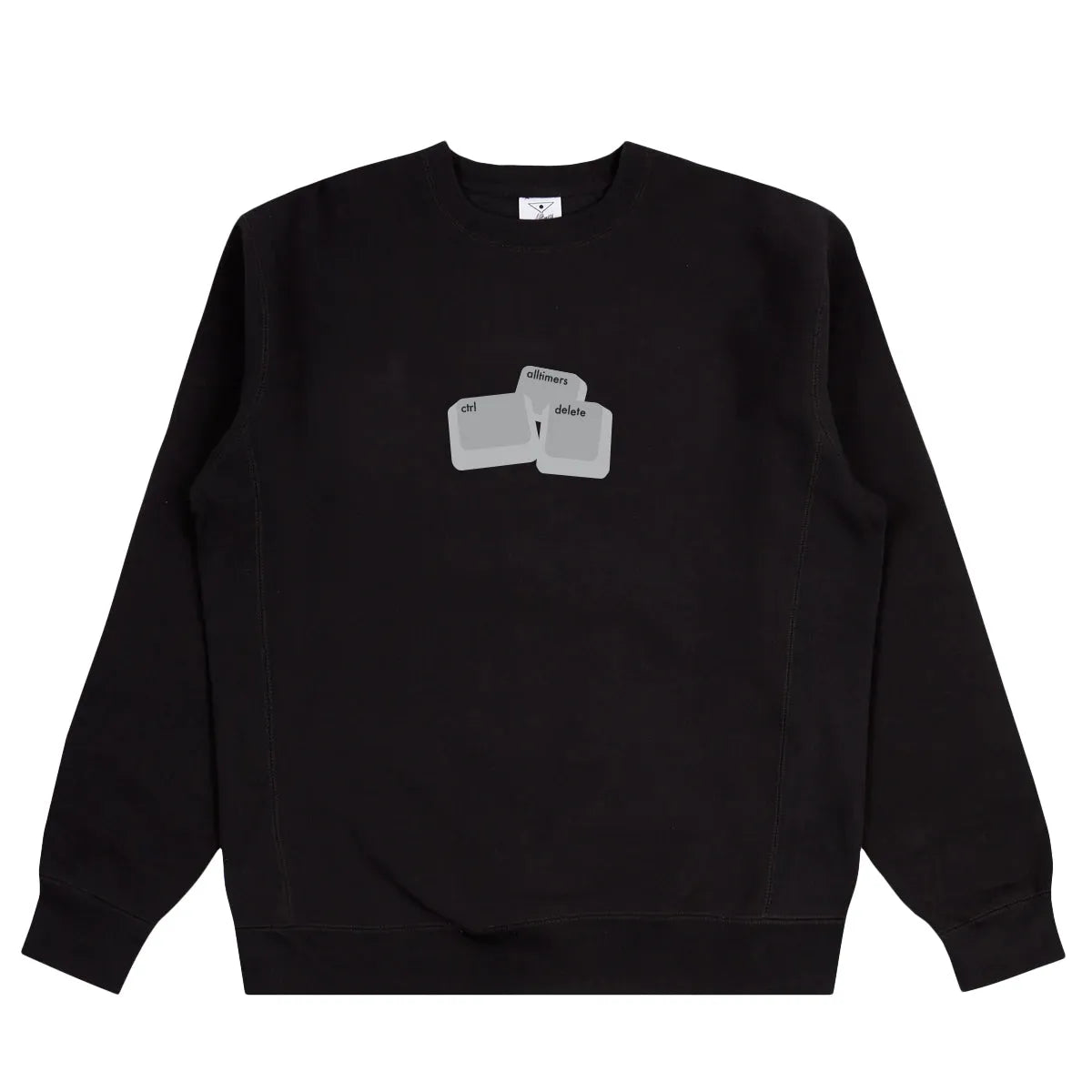 Alltimers - Delete Embroidered Crewneck - Black - ARROW & BEAST