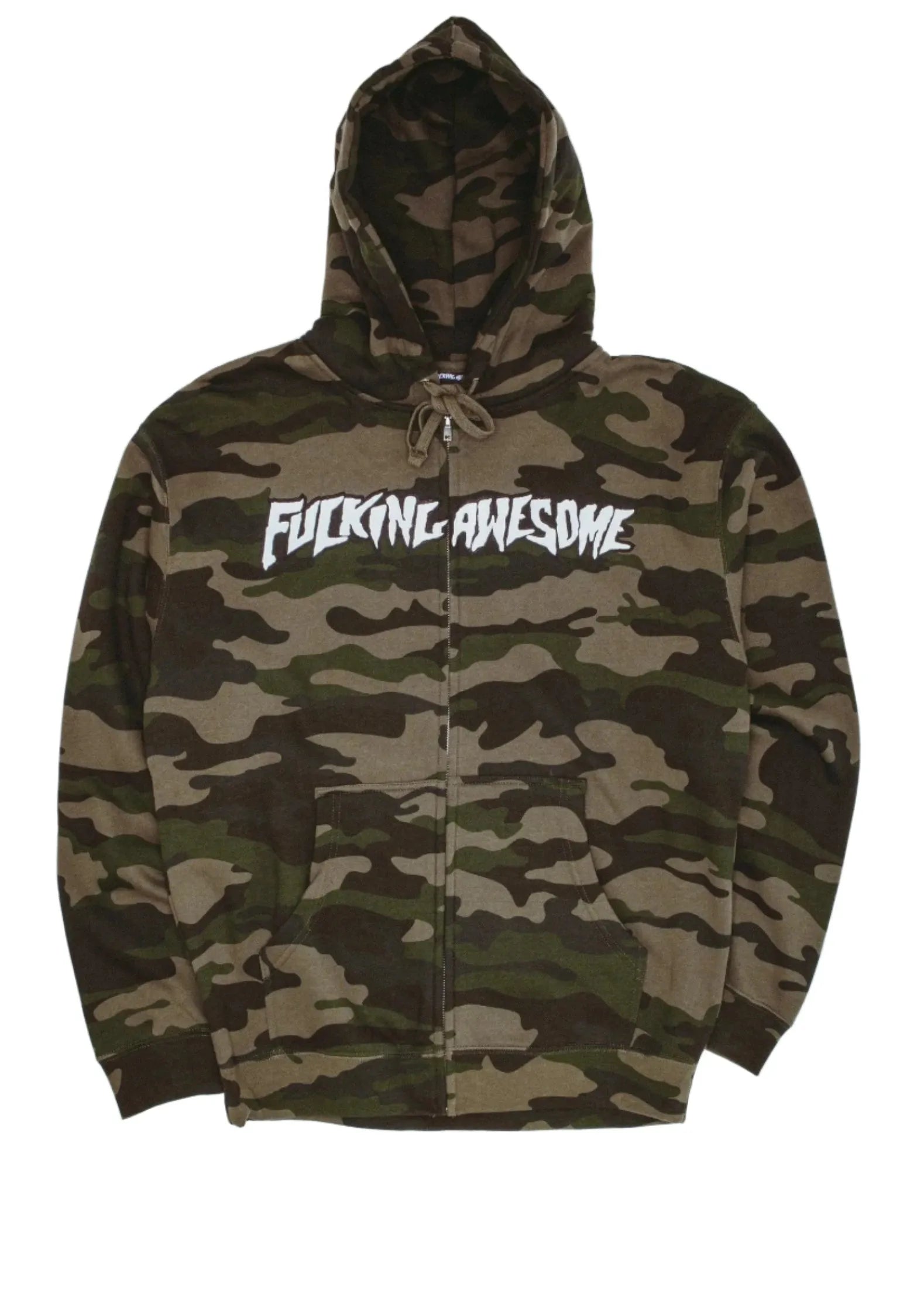 Fucking Awesome - Stamp Logo Zip Hoodie - Camo - ARROW & BEAST