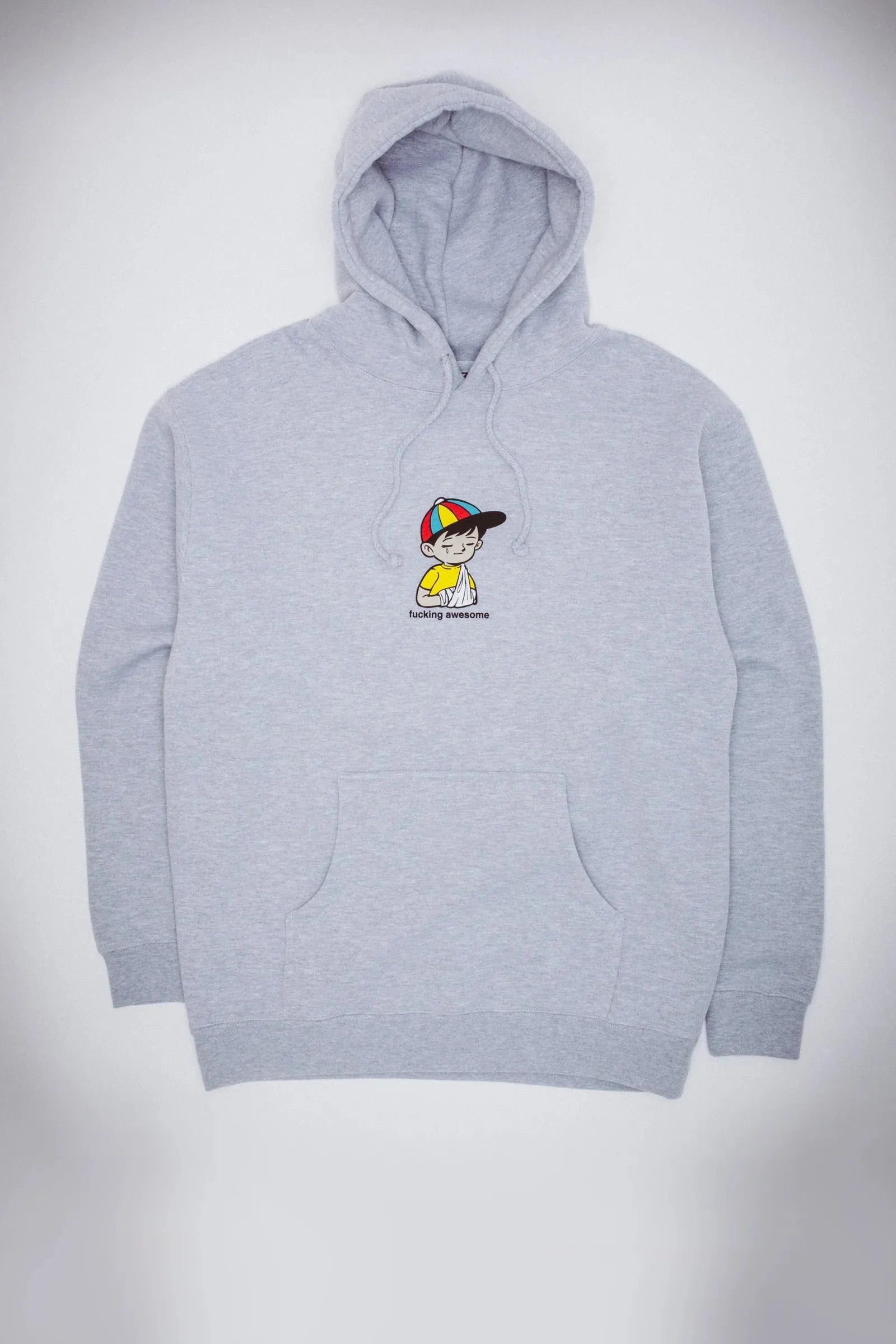 Fucking Awesome - Wanto Kid Hoodie - Heather Grey - ARROW & BEAST