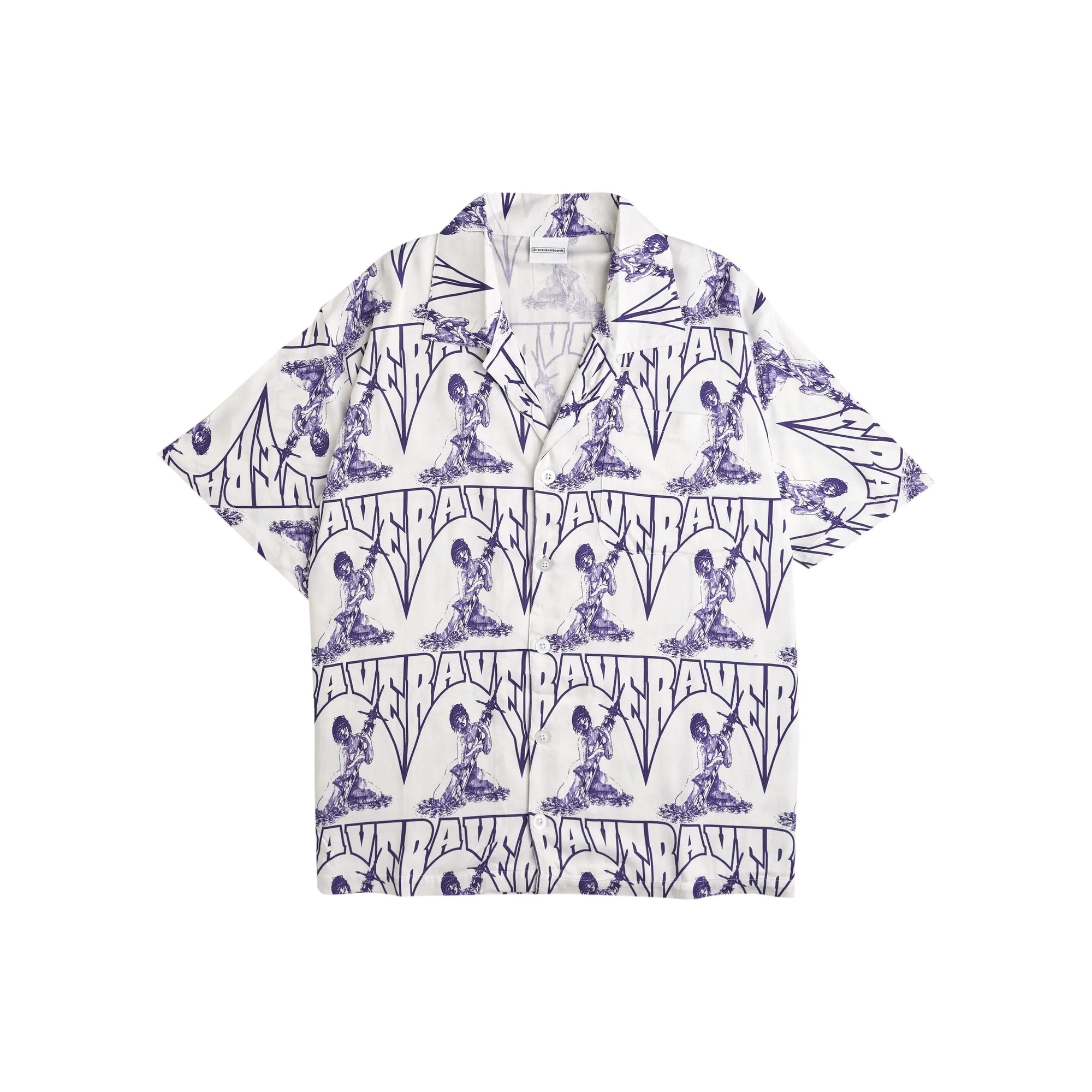 Rave Skateboards - CASCA hawaiian shirt - Off White/Navy - ARROW & BEAST