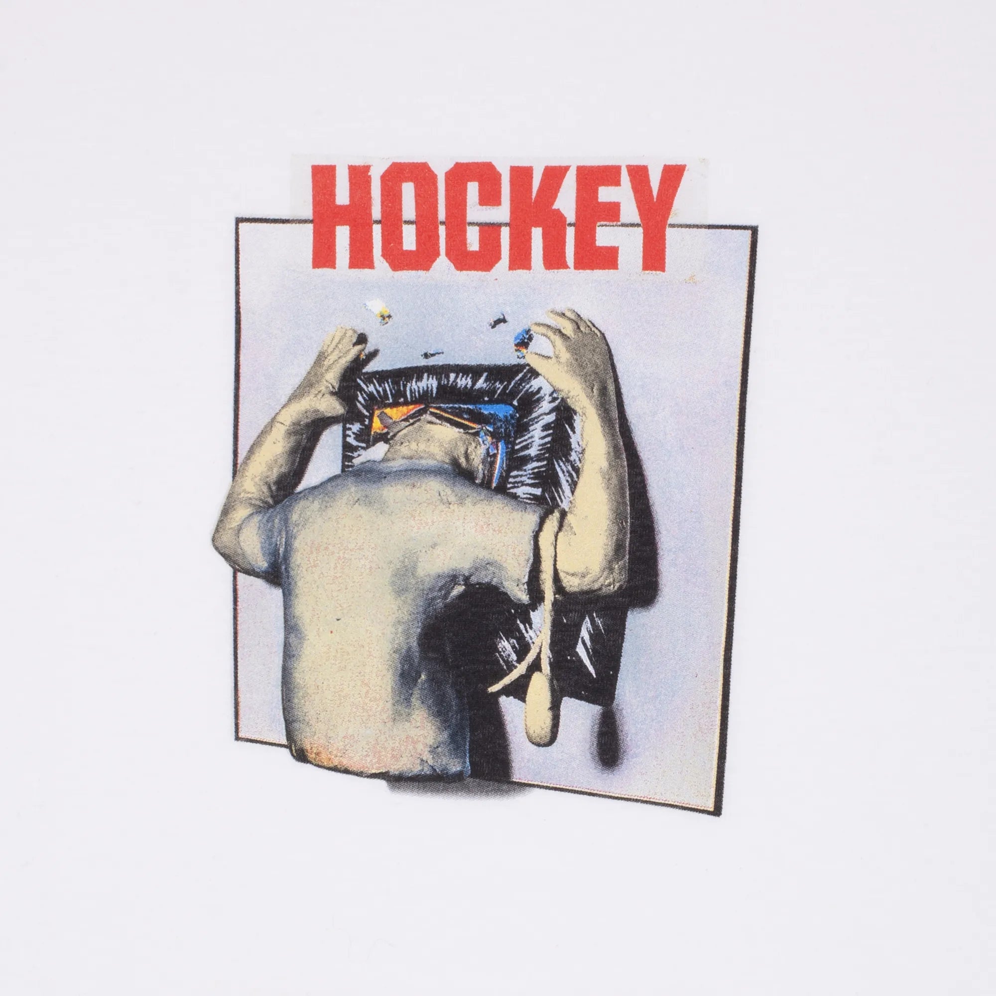 Hockey Skateboards - Screen Time Tee - White - ARROW & BEAST