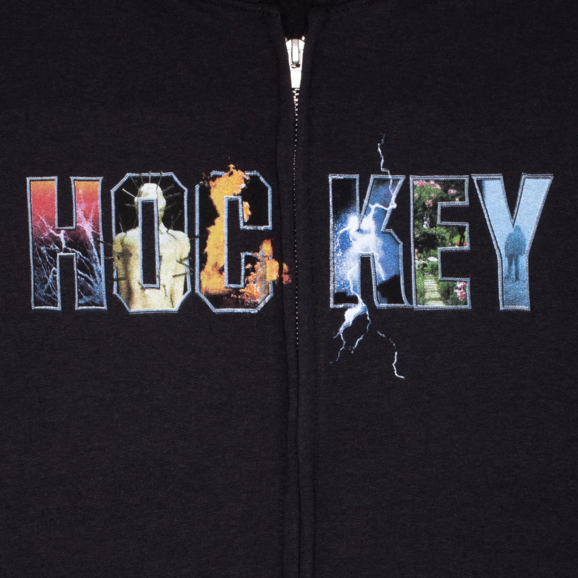 Hockey Skateboards - Dave's Arena Zip Up Hoodie - Black - ARROW & BEAST