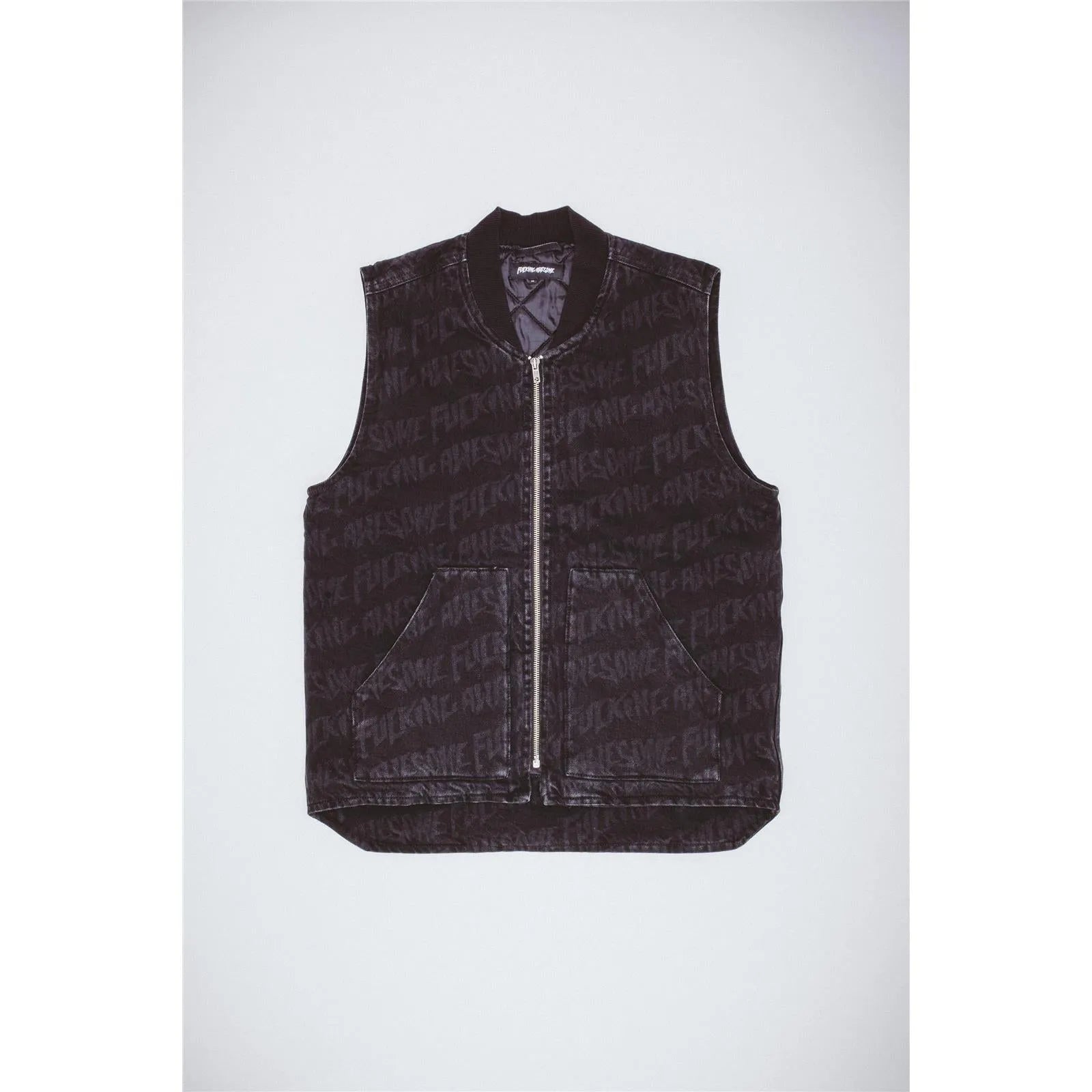 Fucking Awesome - Stamp Denim Vest - Black - ARROW & BEAST