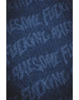 Fucking Awesome - Baggy Pleated Denim Laser Stamp Shorts - Blue - ARROW & BEAST