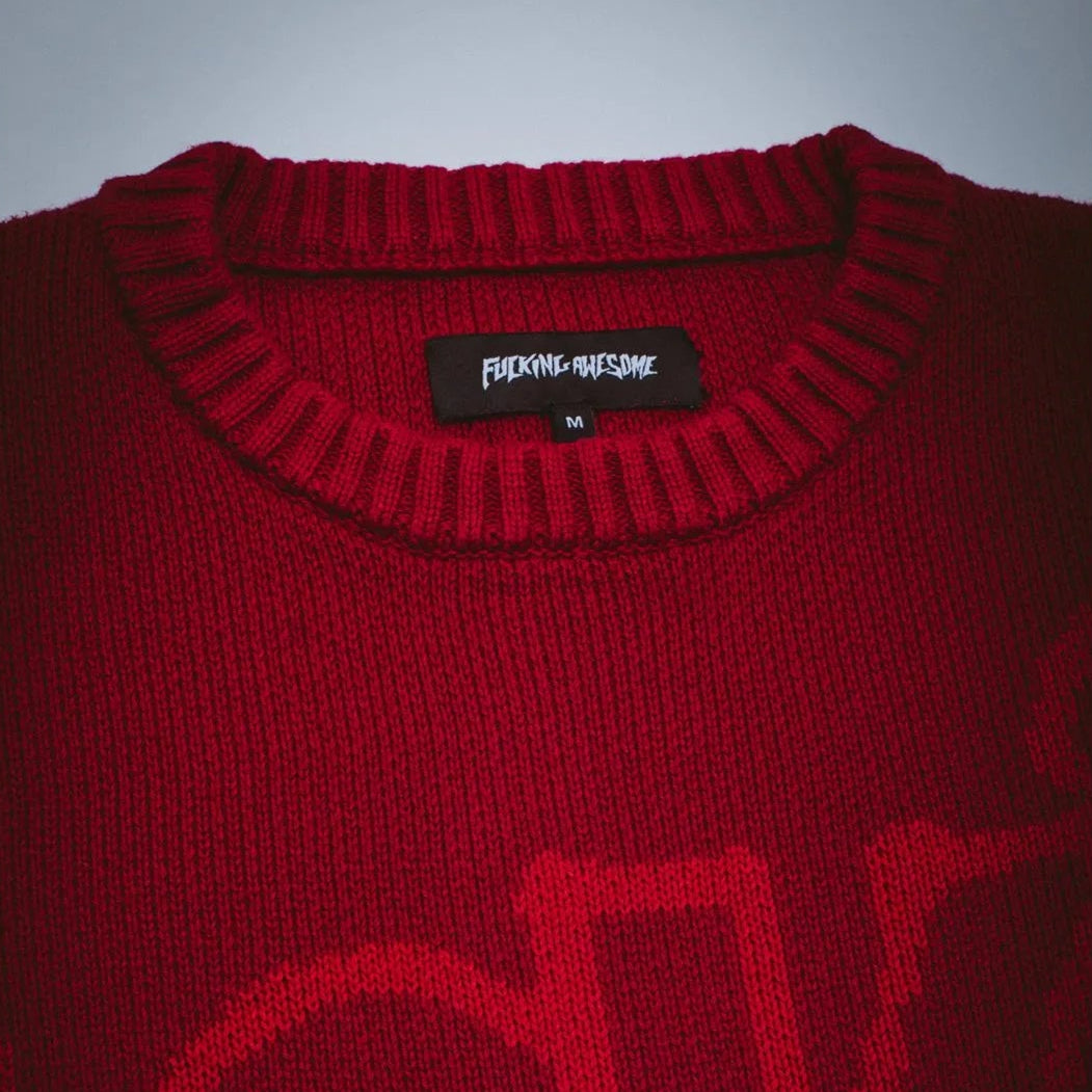 Fucking Awesome - PBS Sweater - Red - ARROW & BEAST