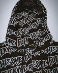 Fucking Awesome - AOP Stamp Zipped Hoodie - Black/White - ARROW & BEAST