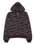 Fucking Awesome - AOP Stamp Zipped Hoodie - Black/Reflective - ARROW & BEAST