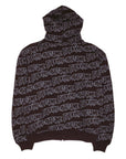 Fucking Awesome - AOP Stamp Zipped Hoodie - Black/Reflective - ARROW & BEAST