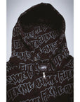 Fucking Awesome - AOP Stamp Zipped Hoodie - Black/Reflective - ARROW & BEAST