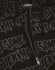 Fucking Awesome - AOP Stamp Zipped Hoodie - Black/Reflective - ARROW & BEAST