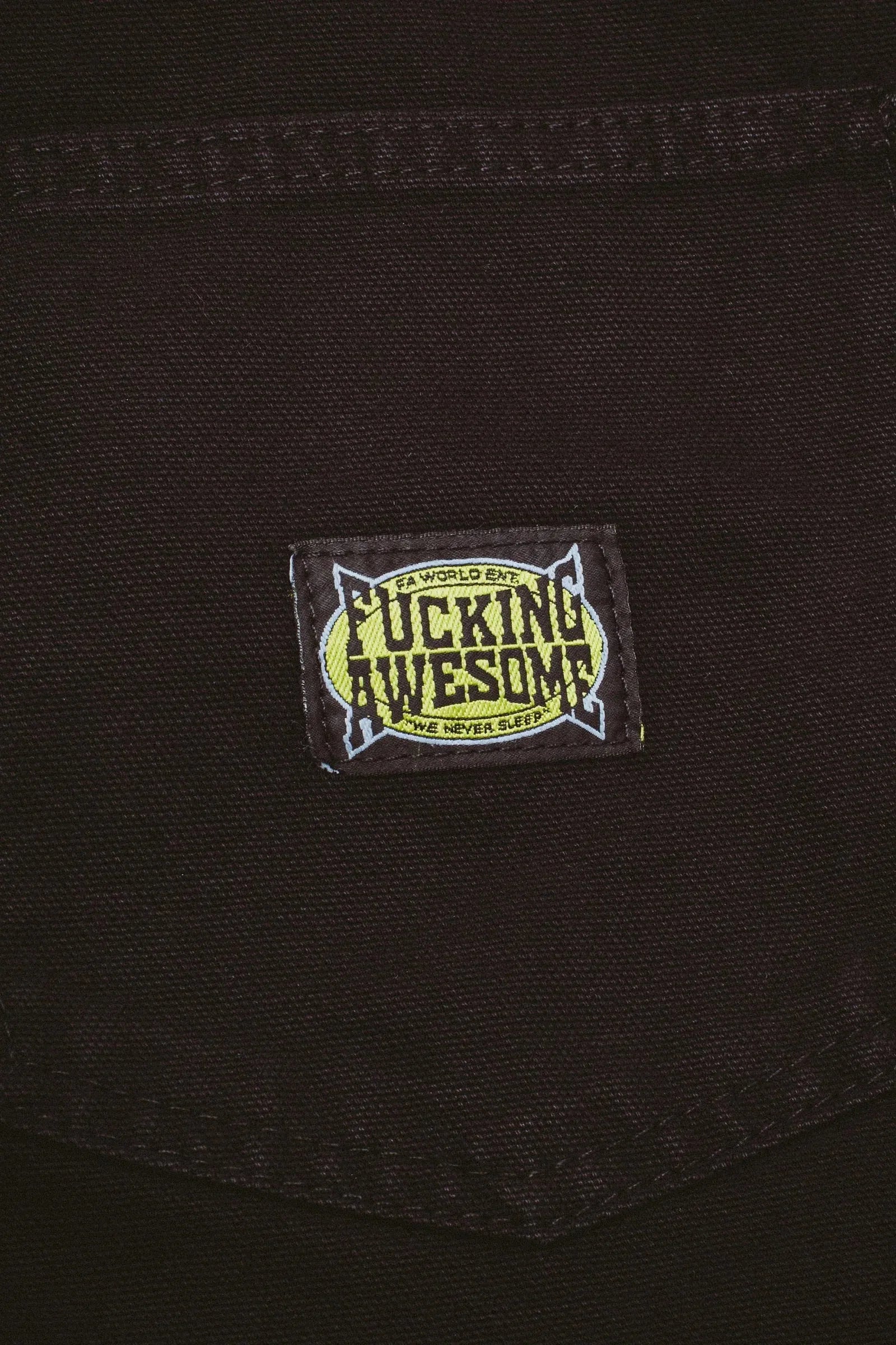 Fucking Awesome - Canvas Double Knee Short - Black - ARROW & BEAST