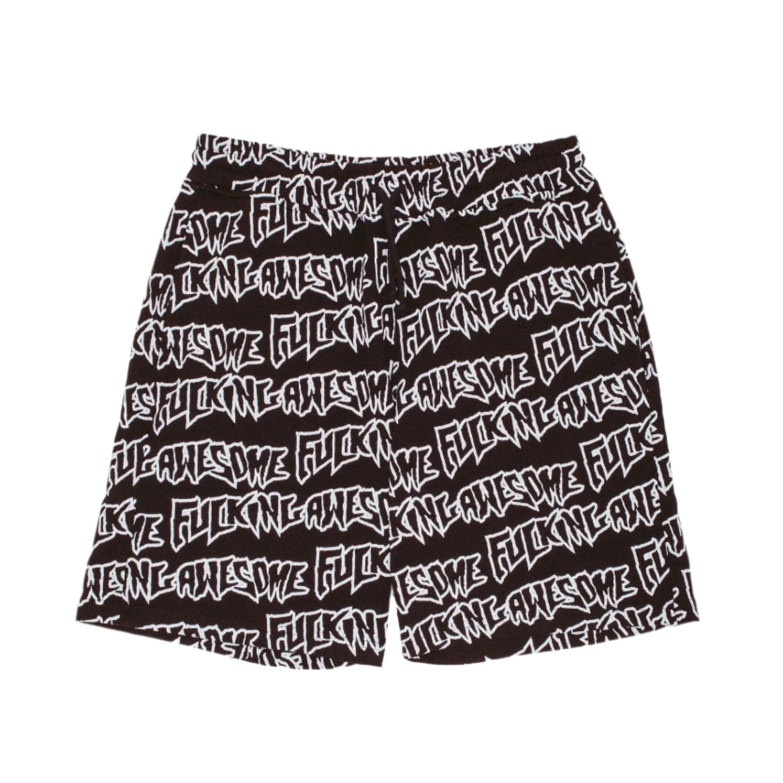 Fucking Awesome - AOP Stamp Sweatshorts - Black/White - ARROW & BEAST