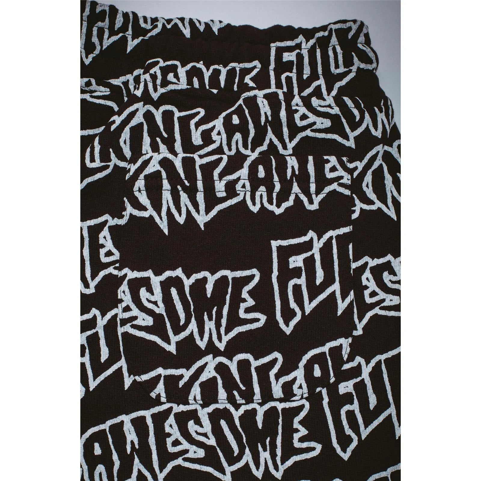 Fucking Awesome - AOP Stamp Sweatshorts - Black/White - ARROW & BEAST