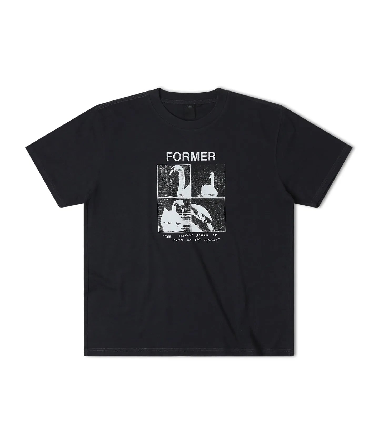 Former Merchandise CYGNET T-SHIRT WASHED BLACK - ARROW & BEAST