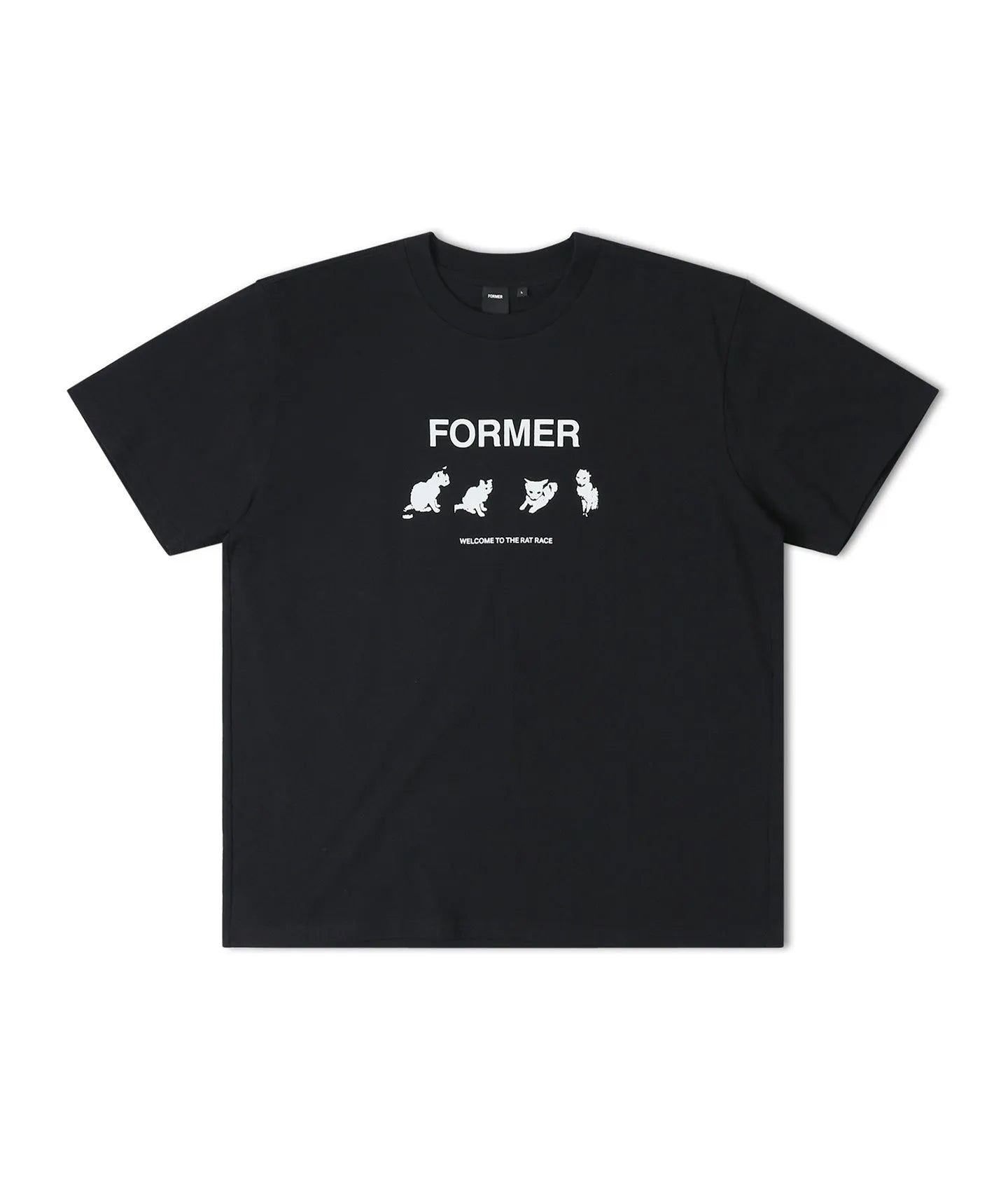 Former Merchandise Kitty Litter Tee Black - ARROW & BEAST