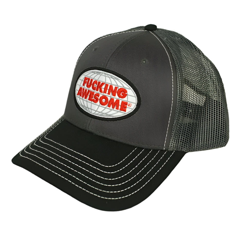Fucking Awesome - Mechanics Six Panel Mesh Hat - Charcoal Grey - ARROW & BEAST