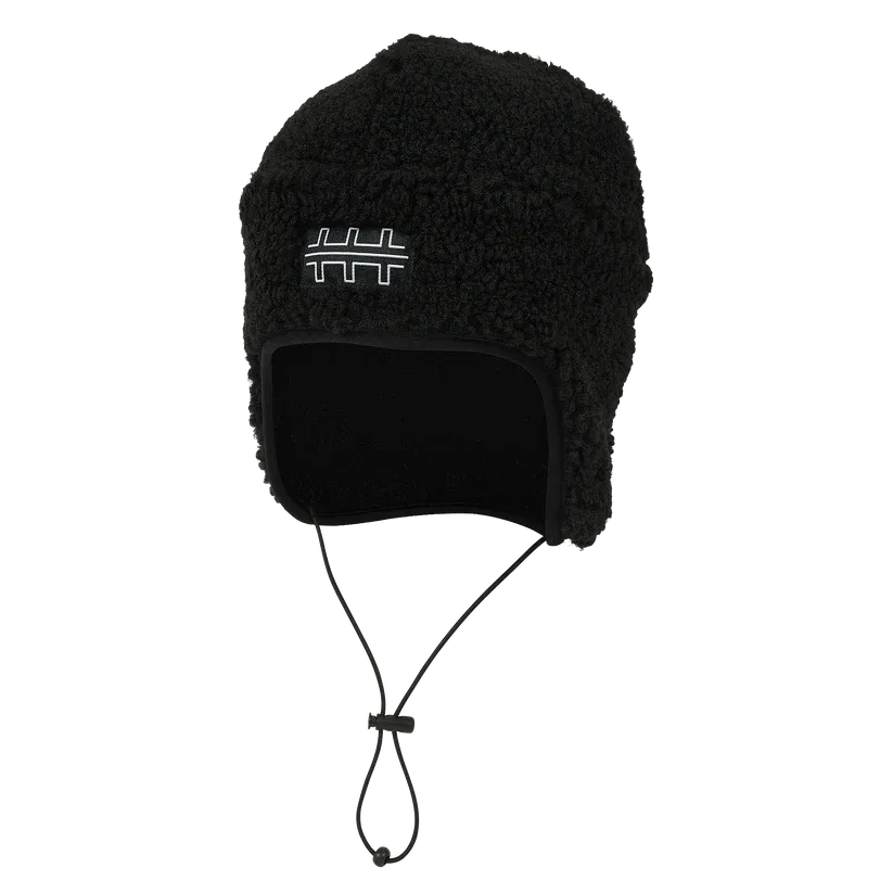 The Trilogy Tapes TTT Pile Fleece Mountain Beanie Black - ARROW & BEAST