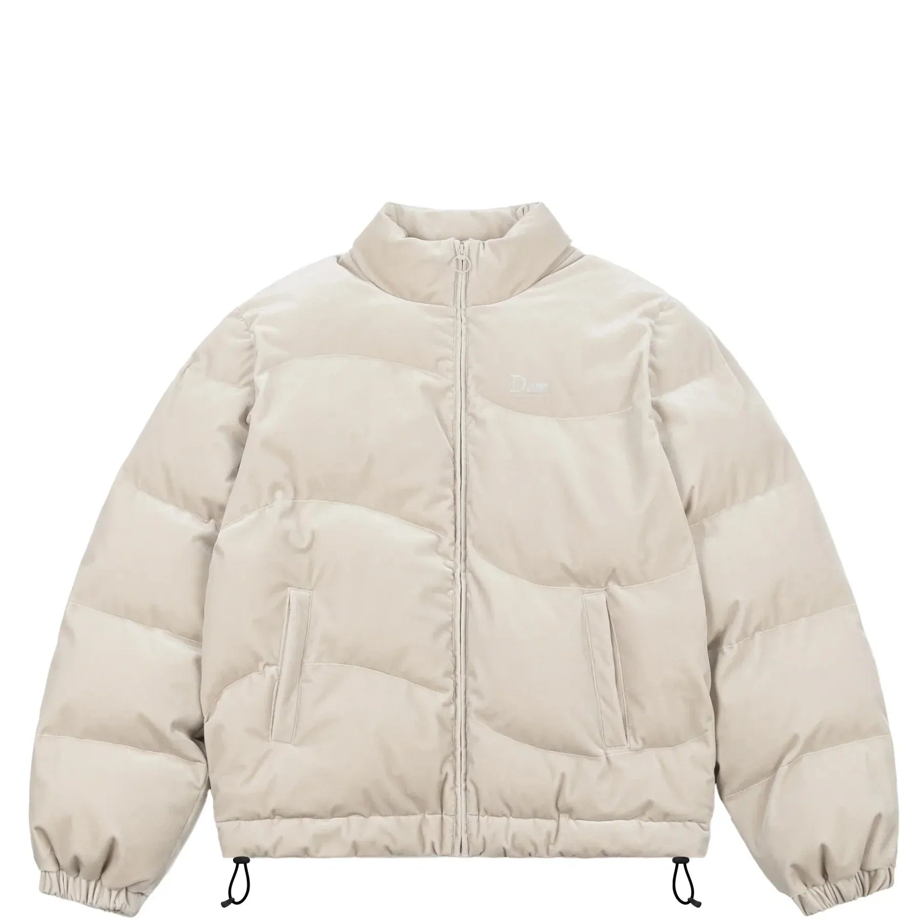 Dime MTL Velvet Quilted Puffer Beige - ARROW & BEAST