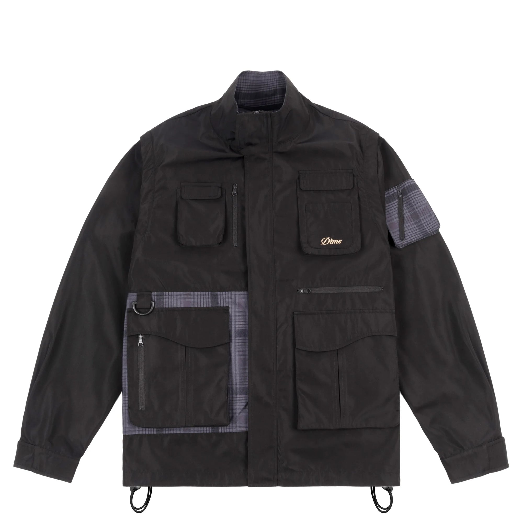 Dime MTL Fishing Zip-Off Jacket Black - ARROW & BEAST