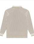 Metalwood Studio Ribbed LS Polo Tan
