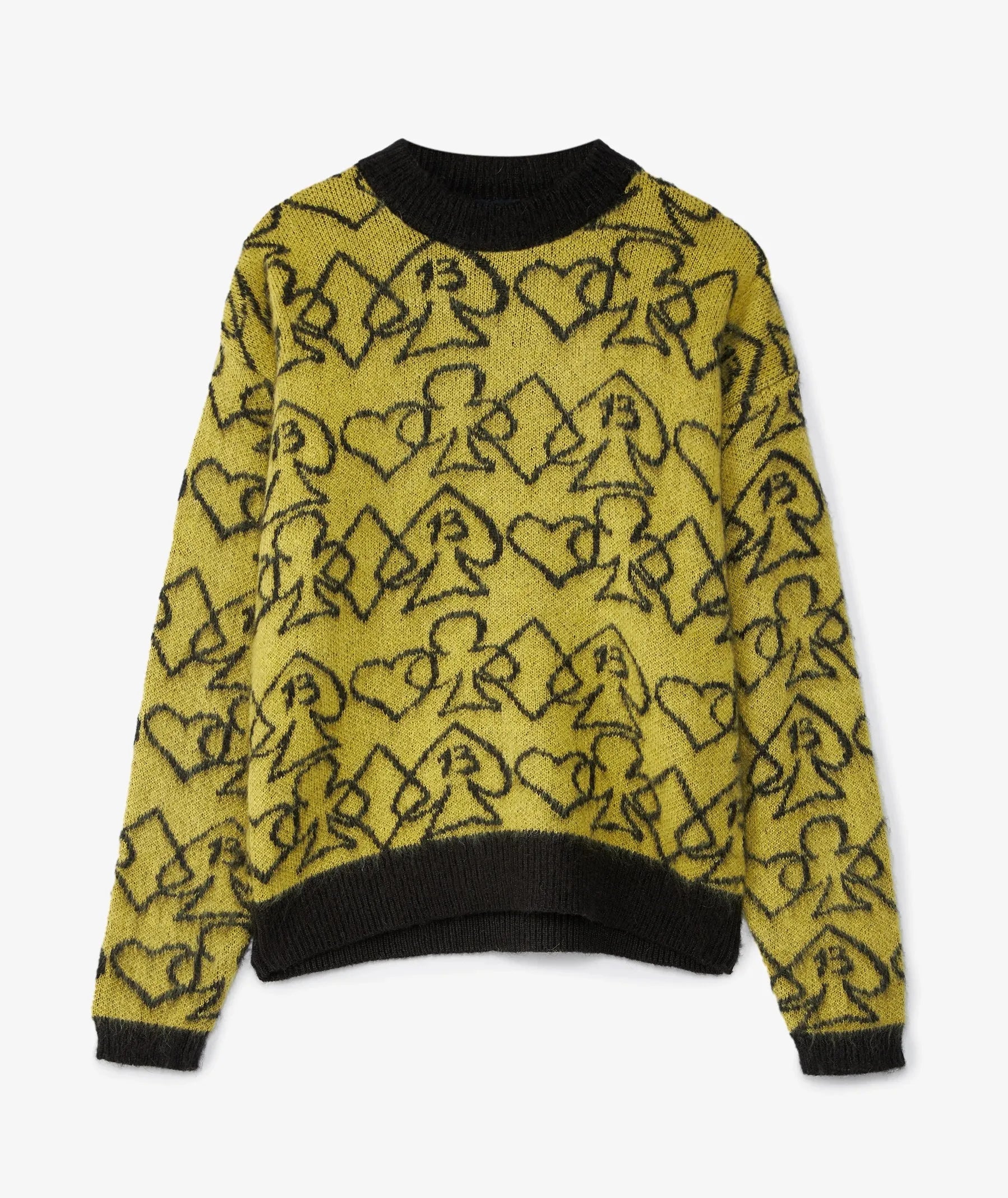 Rassvet Card Suite Crewneck Sweater Yellow - ARROW & BEAST