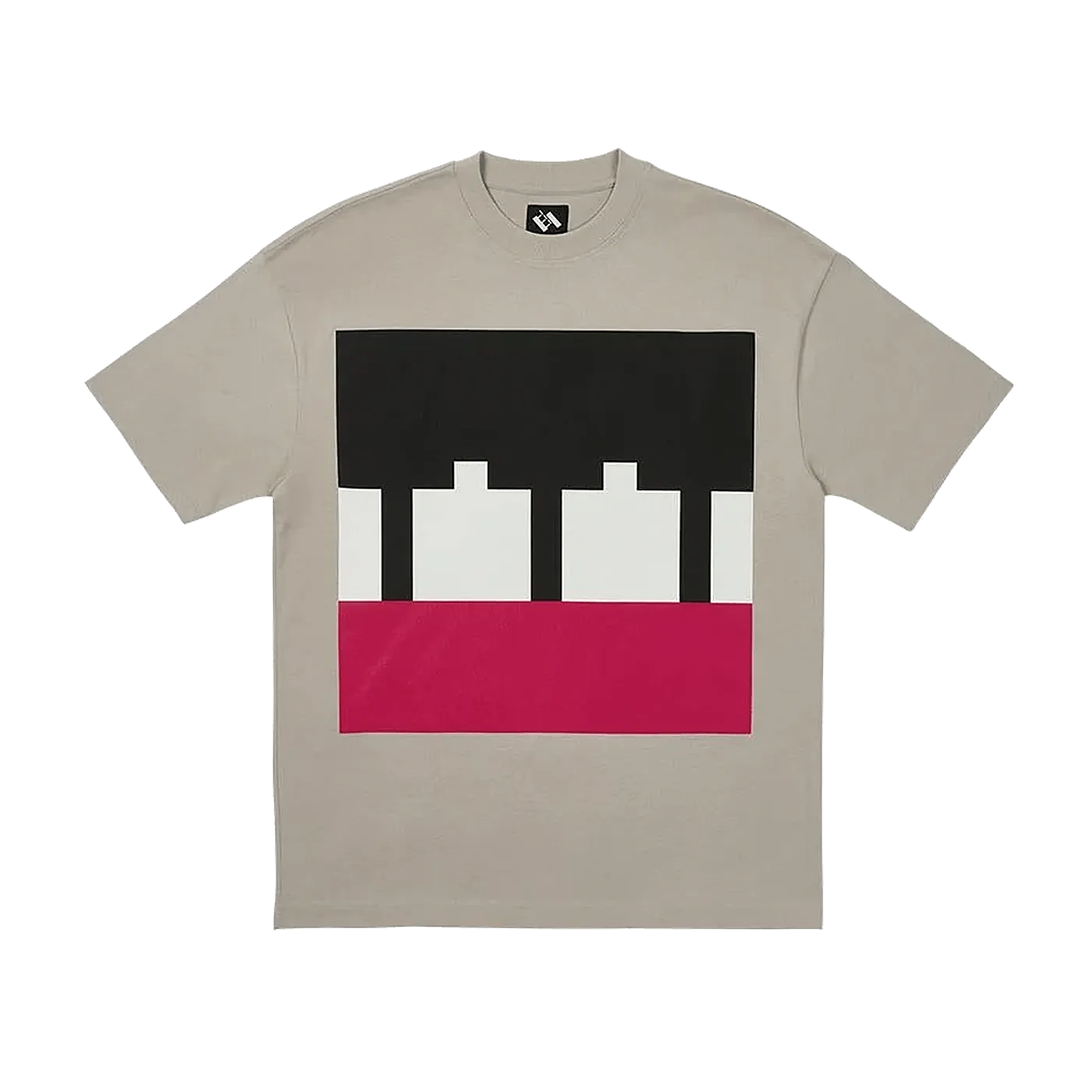 The Trilogy Tapes - TTT Block T-Shirt - Grey White Red - ARROW & BEAST