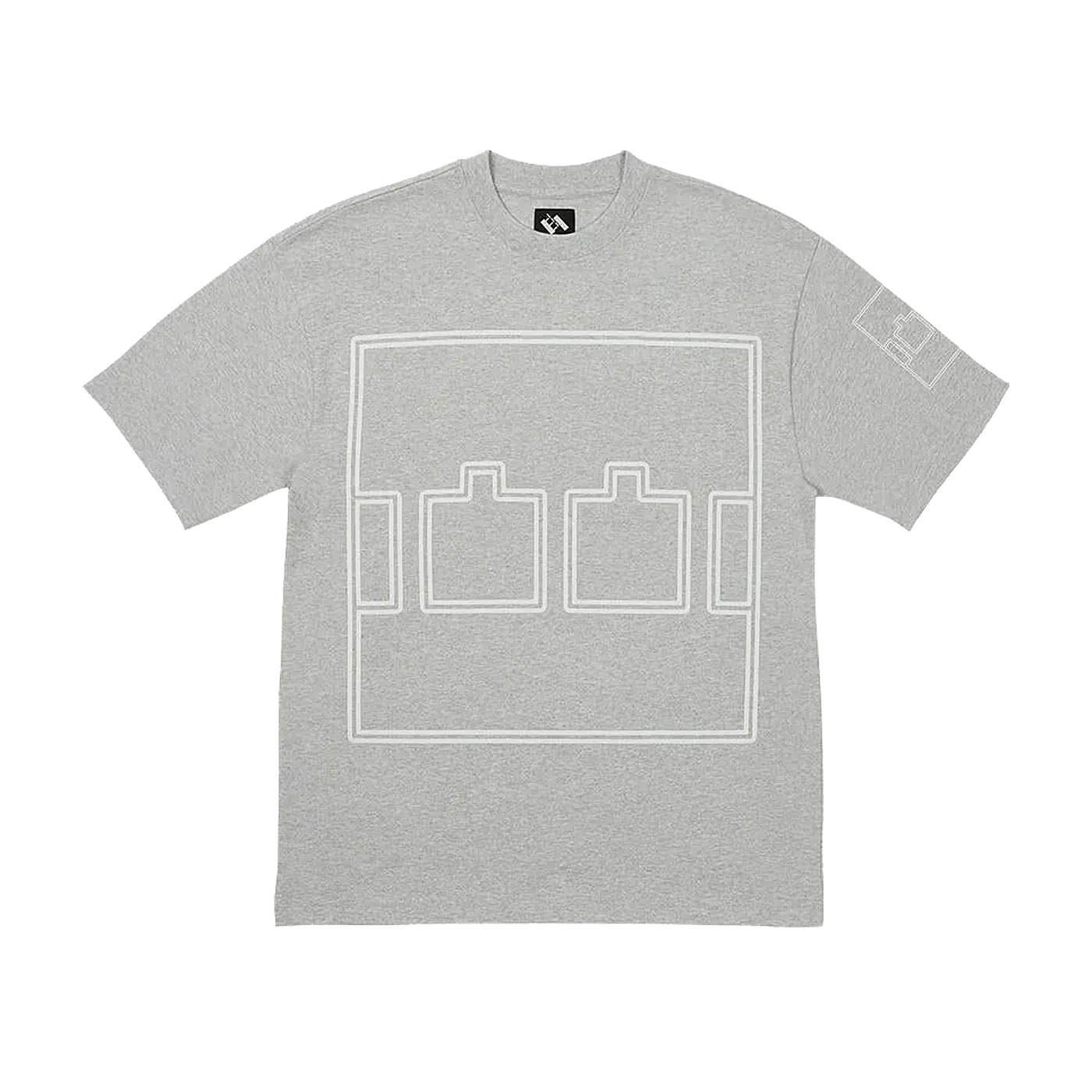 The Trilogy Tapes - TTT Logo Outline T-shirt Grey Marl - ARROW & BEAST