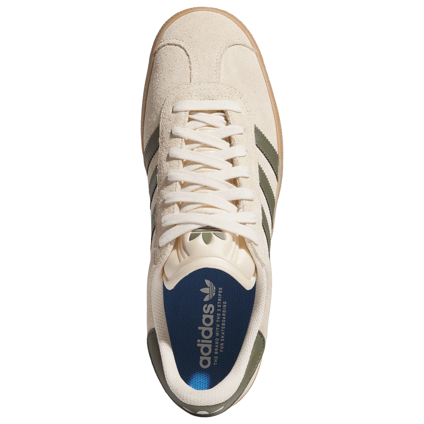 adidas Skateboarding Gazelle ADV Shoe Ecru Tint Olive ONLINE ONLY - ARROW & BEAST