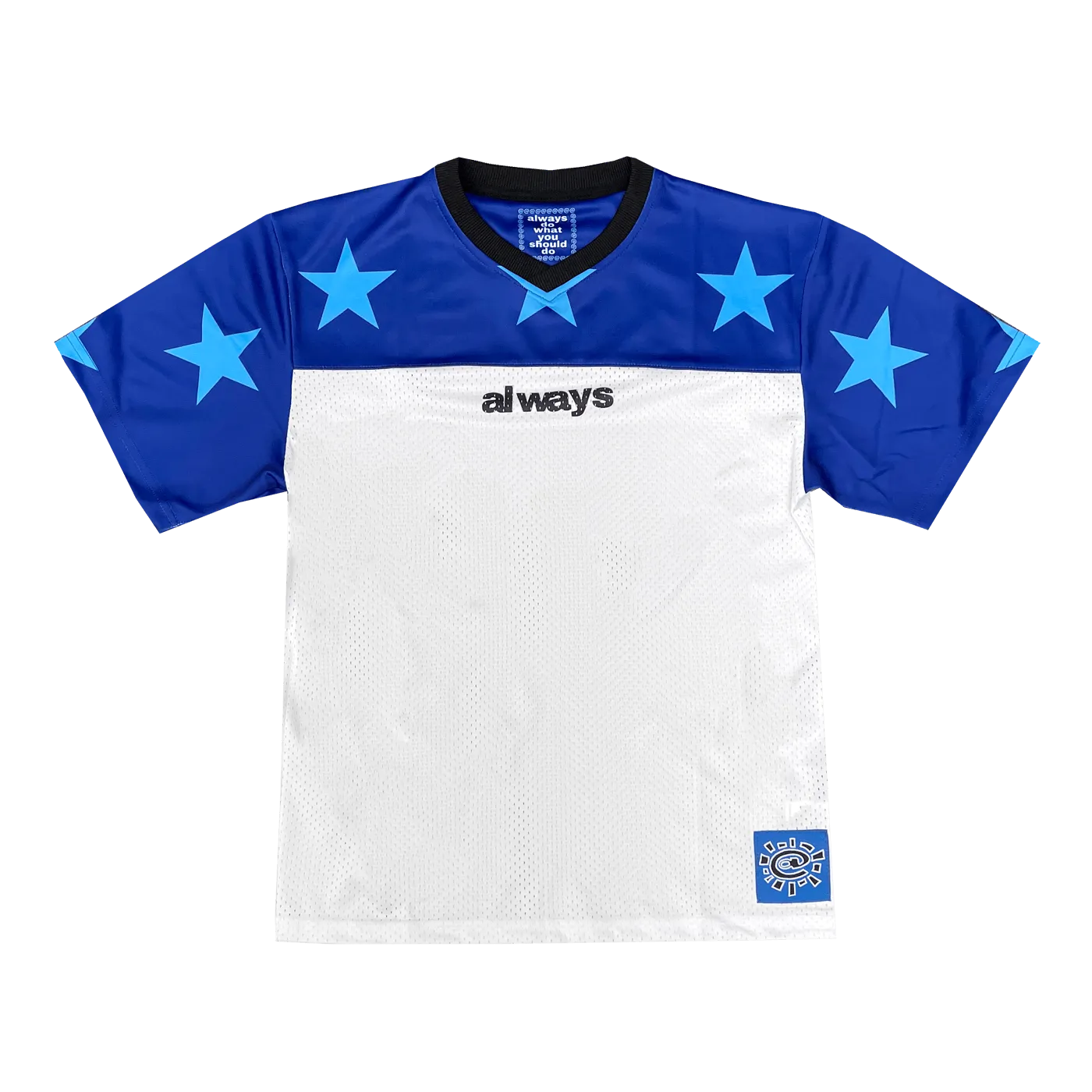 Always Micro Mesh Star Football Shirt Blue Navy - ARROW & BEAST
