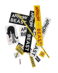 ARROW & BEAST Sticker Pack Black And Yellow - ARROW & BEAST