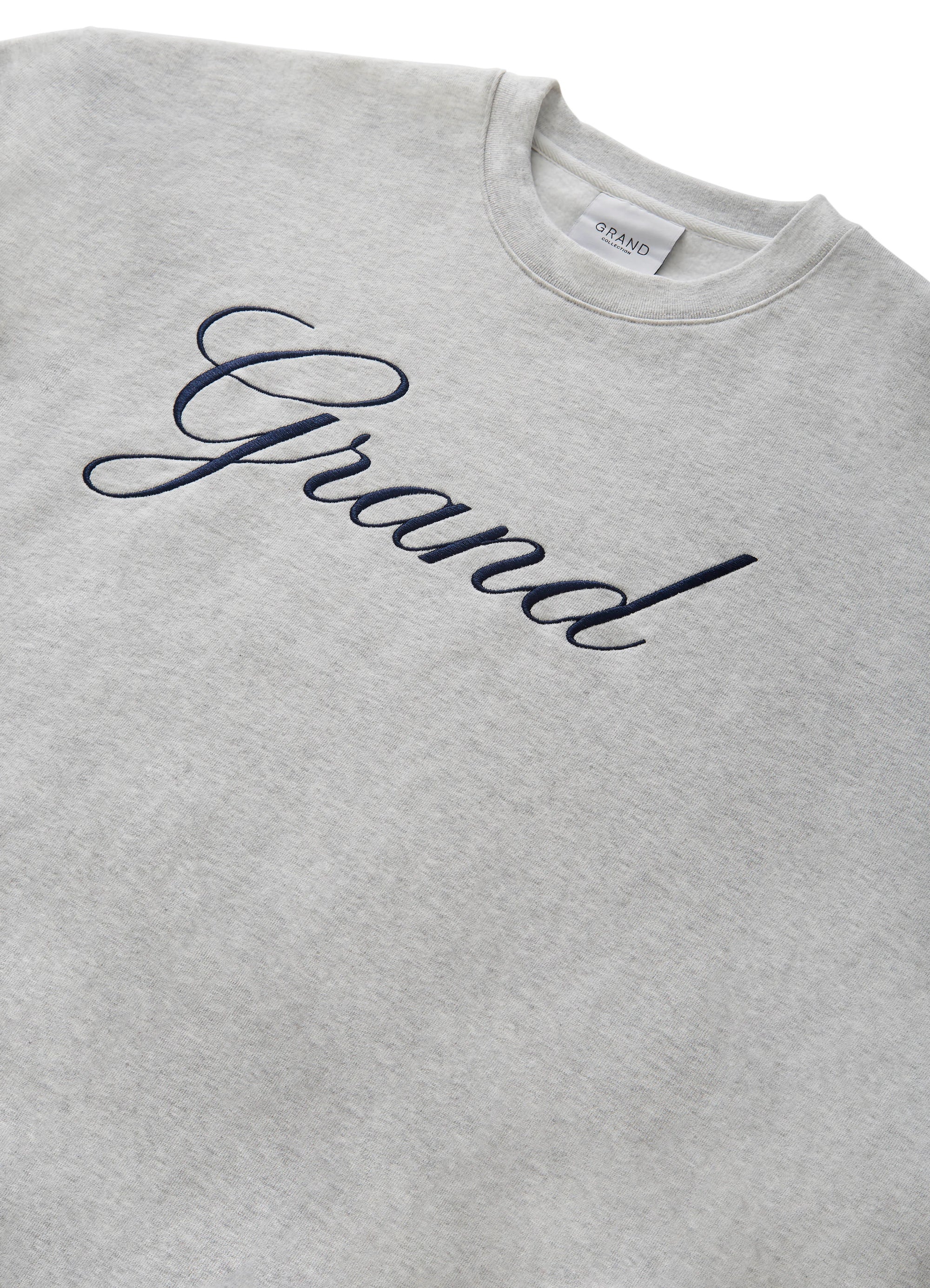 GRAND Collection Embroidered Crewneck Sweatshirt Grey - ARROW & BEAST