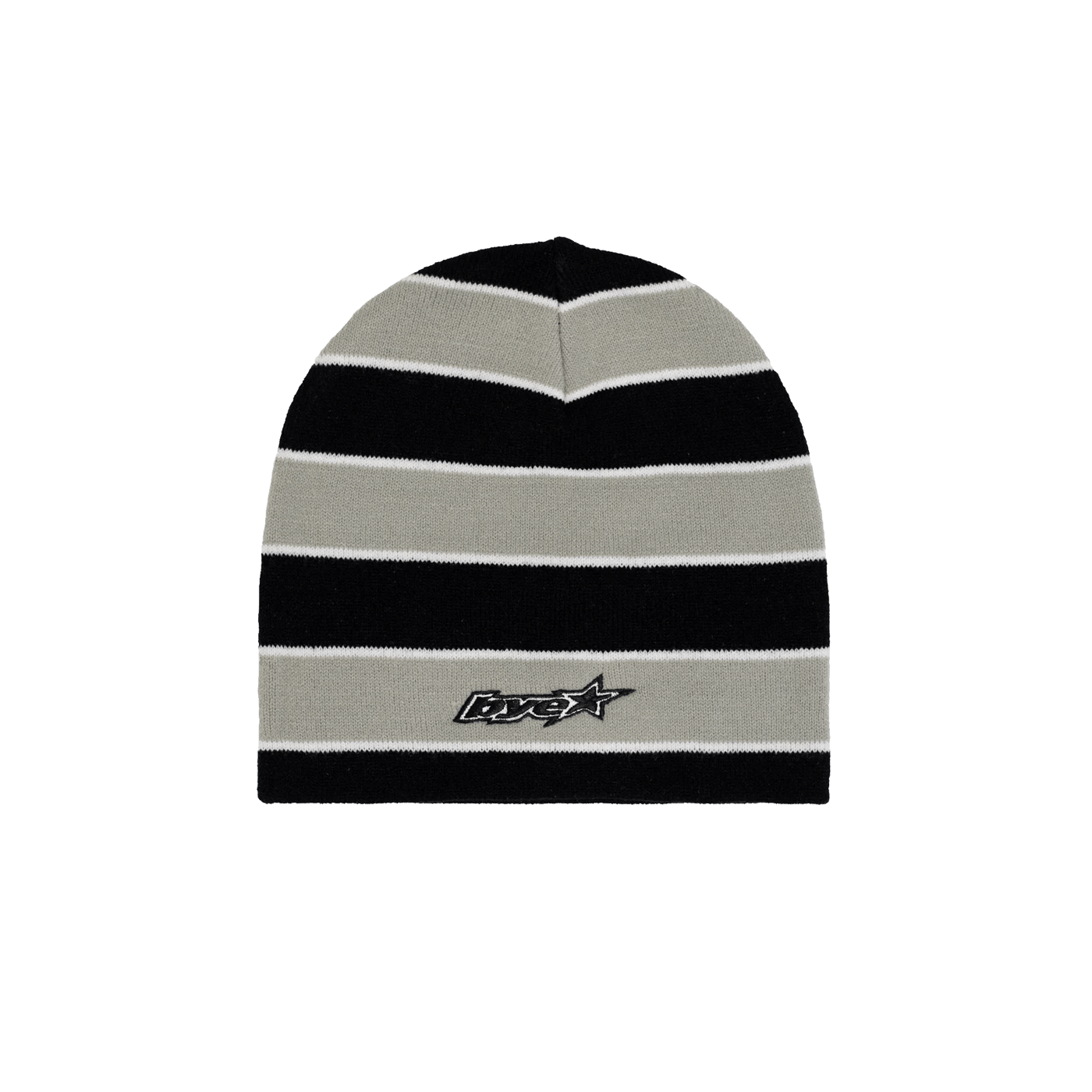 Bye Jeremy Striped Beanie Black