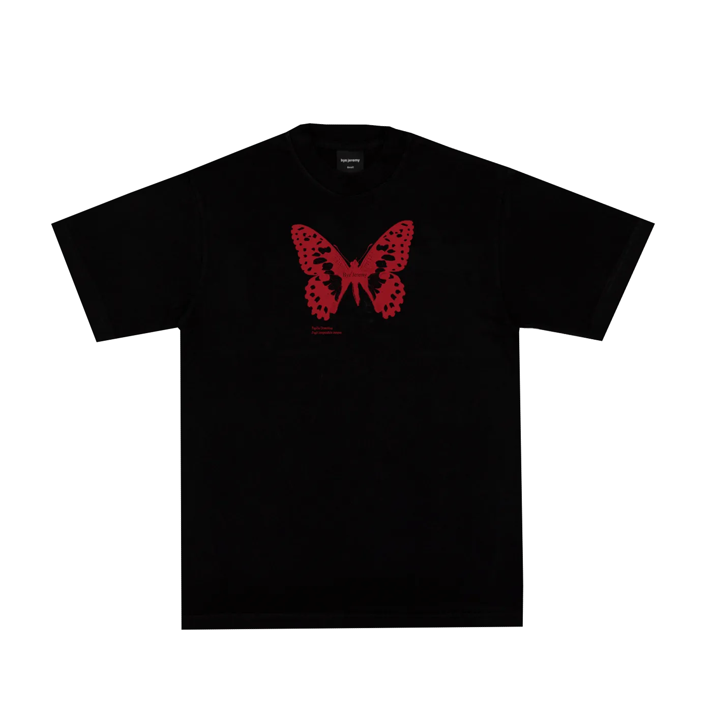 Bye Jeremy Butterfly Tee Black Red - ARROW & BEAST