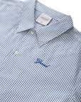 GRAND Collection Striped Poplin Shirt Blue White - ARROW & BEAST