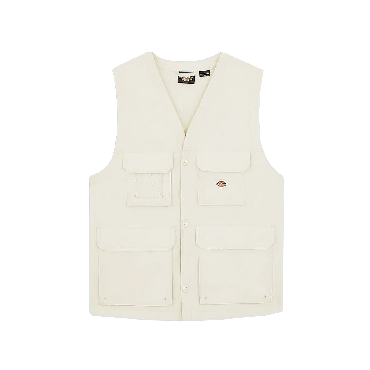 Dickies Fishersville Poplin Vest White - ARROW & BEAST