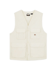 Dickies Fishersville Poplin Vest White - ARROW & BEAST