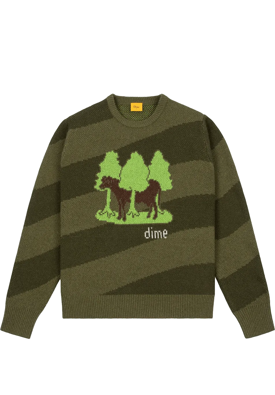 Dime MTL Bovine Wool Knit Crew Green ONLINE ONLY - ARROW & BEAST