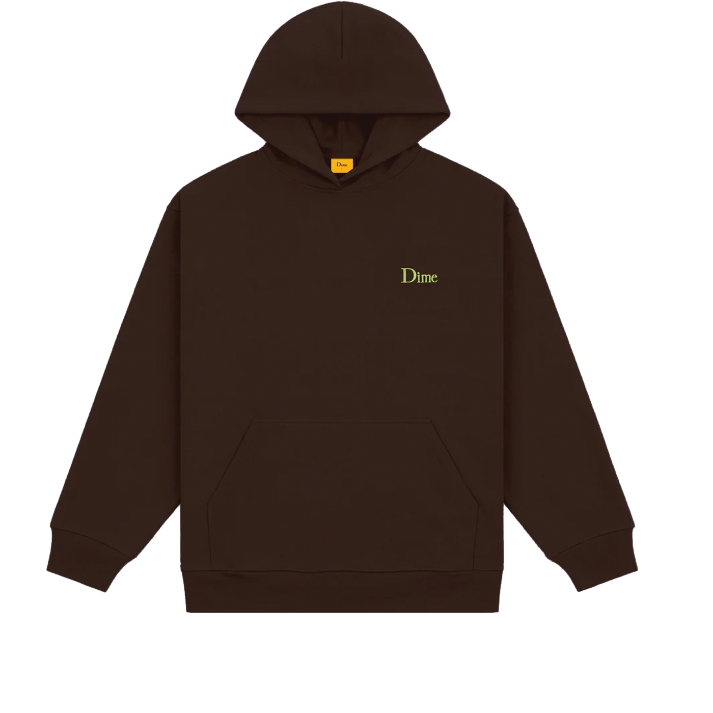 Dime MTL Classic Small Logo Hoodie Deep Brown