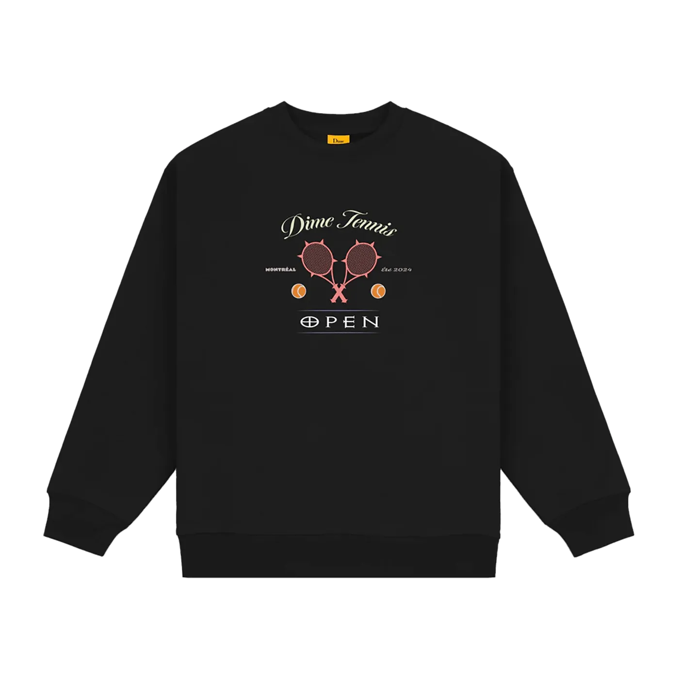 Dime MTL Court Crewneck Black - ARROW & BEAST