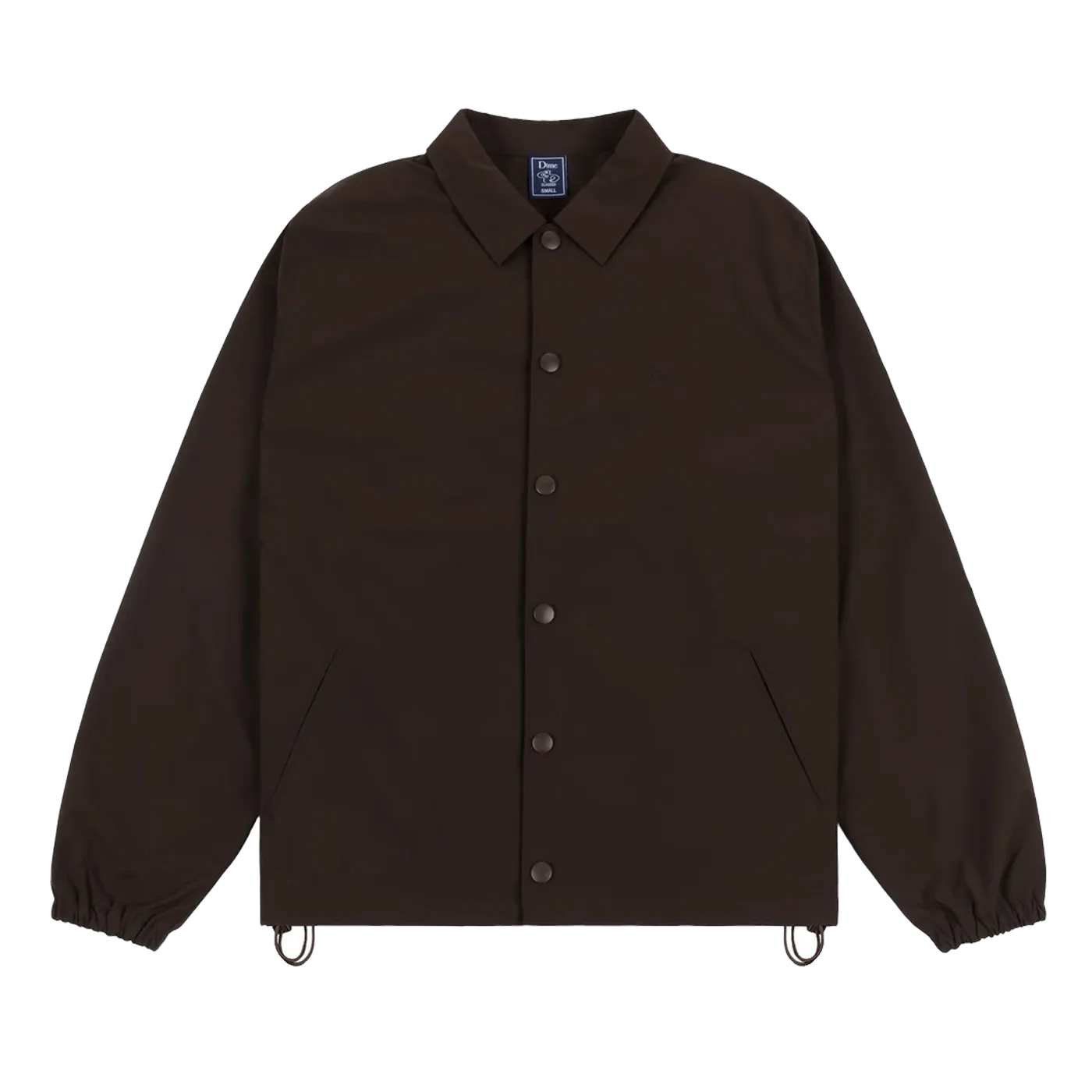 Dime MTL Cursive Coach Jacket Espresso - ARROW & BEAST