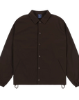 Dime MTL Cursive Coach Jacket Espresso - ARROW & BEAST