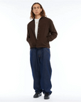 Dime MTL Cursive Coach Jacket Espresso - ARROW & BEAST
