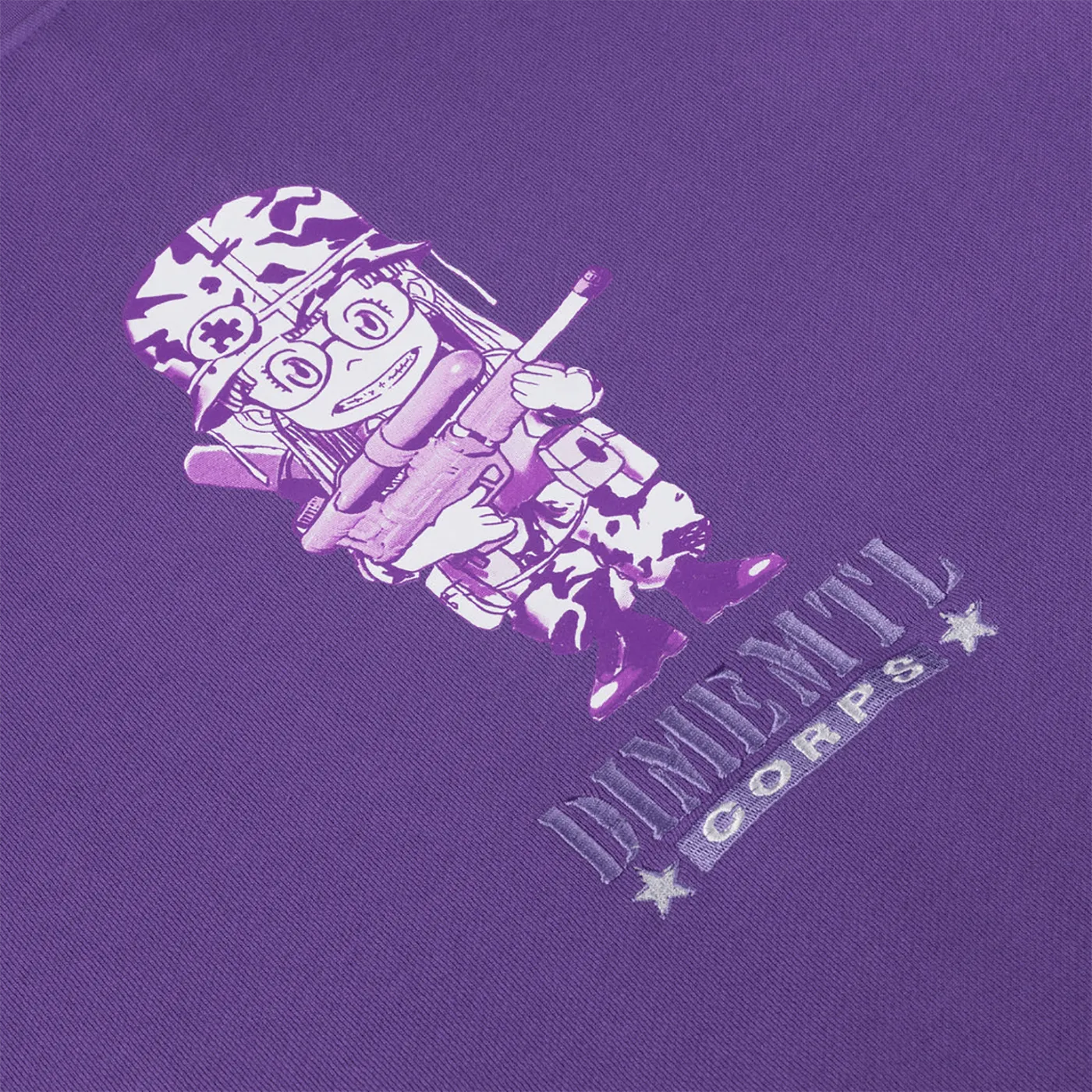 Dime MTL Dimecorps Crewneck Deep Purple - ARROW & BEAST