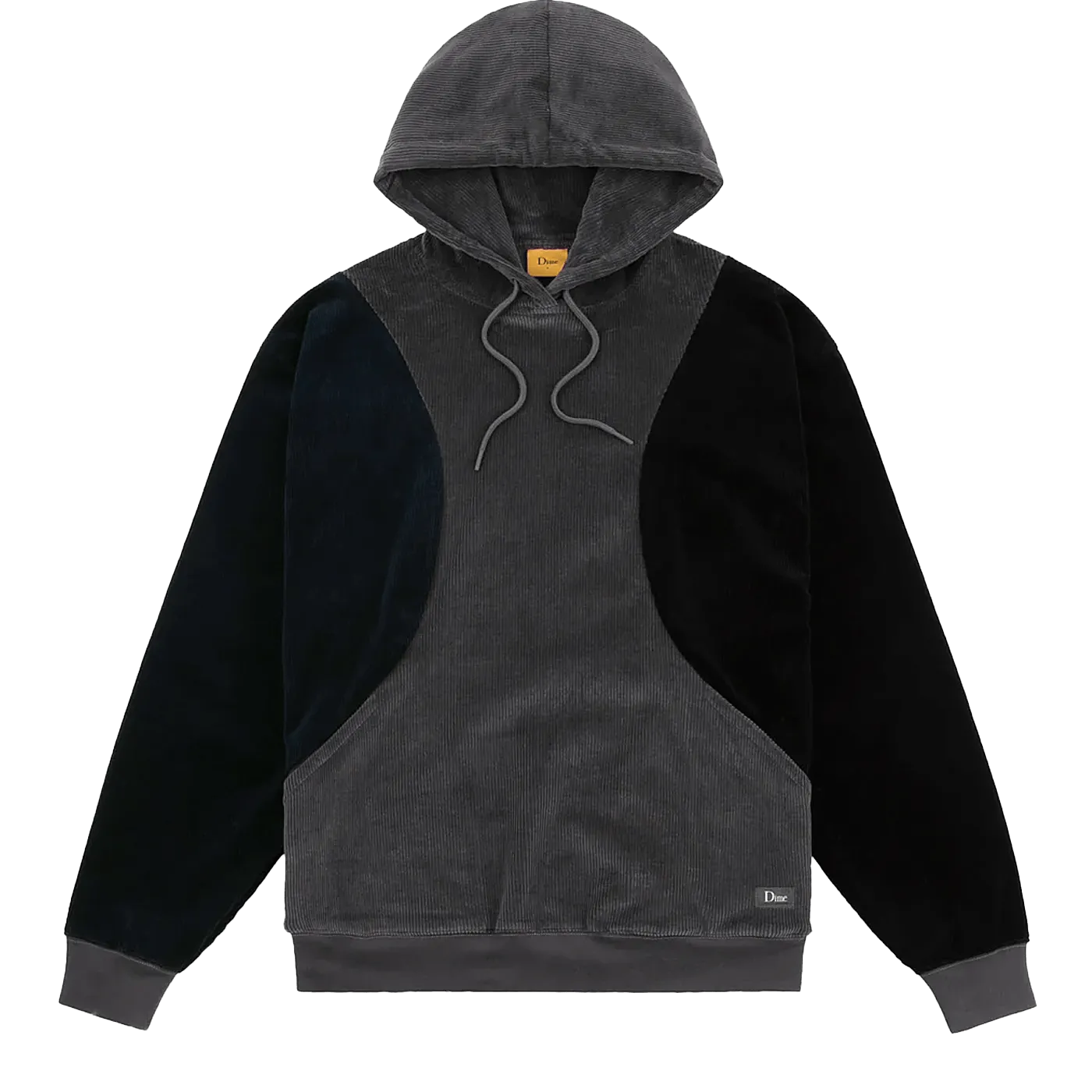 Dime MTL Wave Corduroy Hoodie Charcoal ONLINE ONLY - ARROW & BEAST