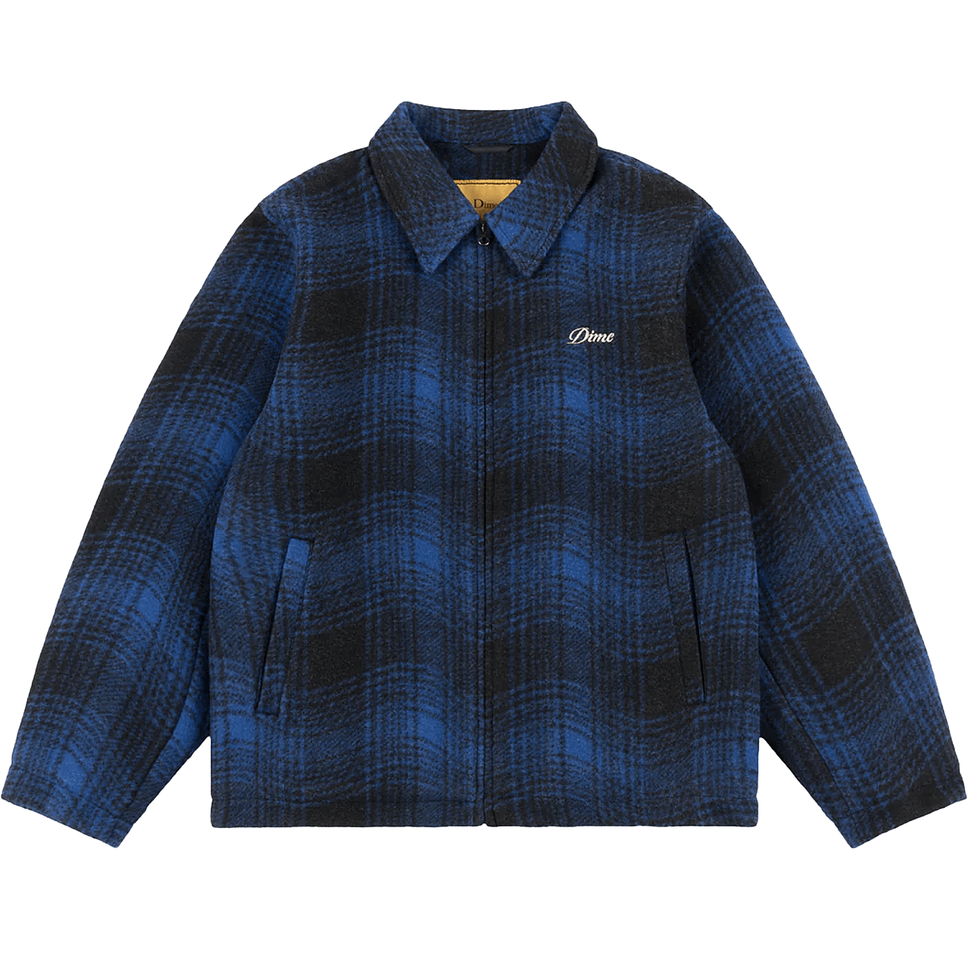 Dime MTL Wave Plaid Jacket Cobalt